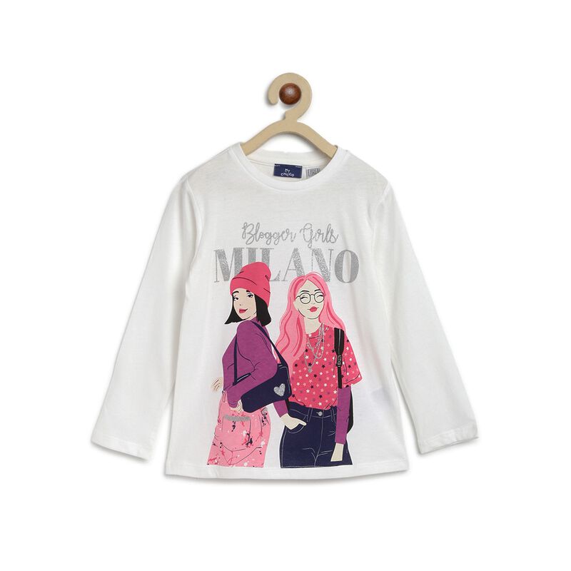 Knitted T-Shirt With Print image number 0